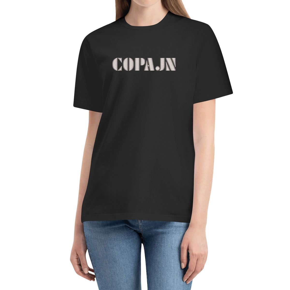 Cōpajn Embroidered Logo Tee — Women's Cotton T-Shirt