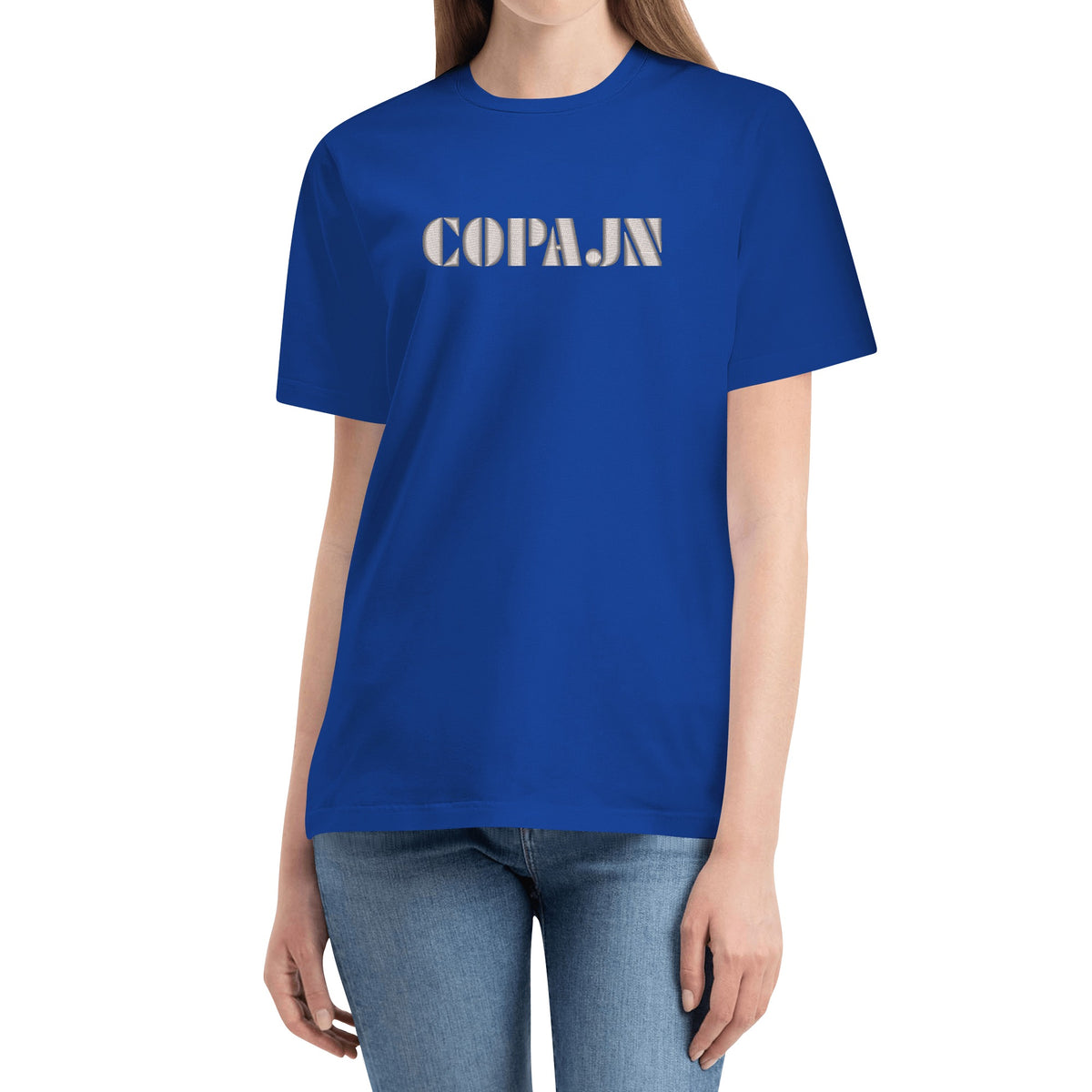 Cōpajn Embroidered Logo Tee — Women's Cotton T-Shirt