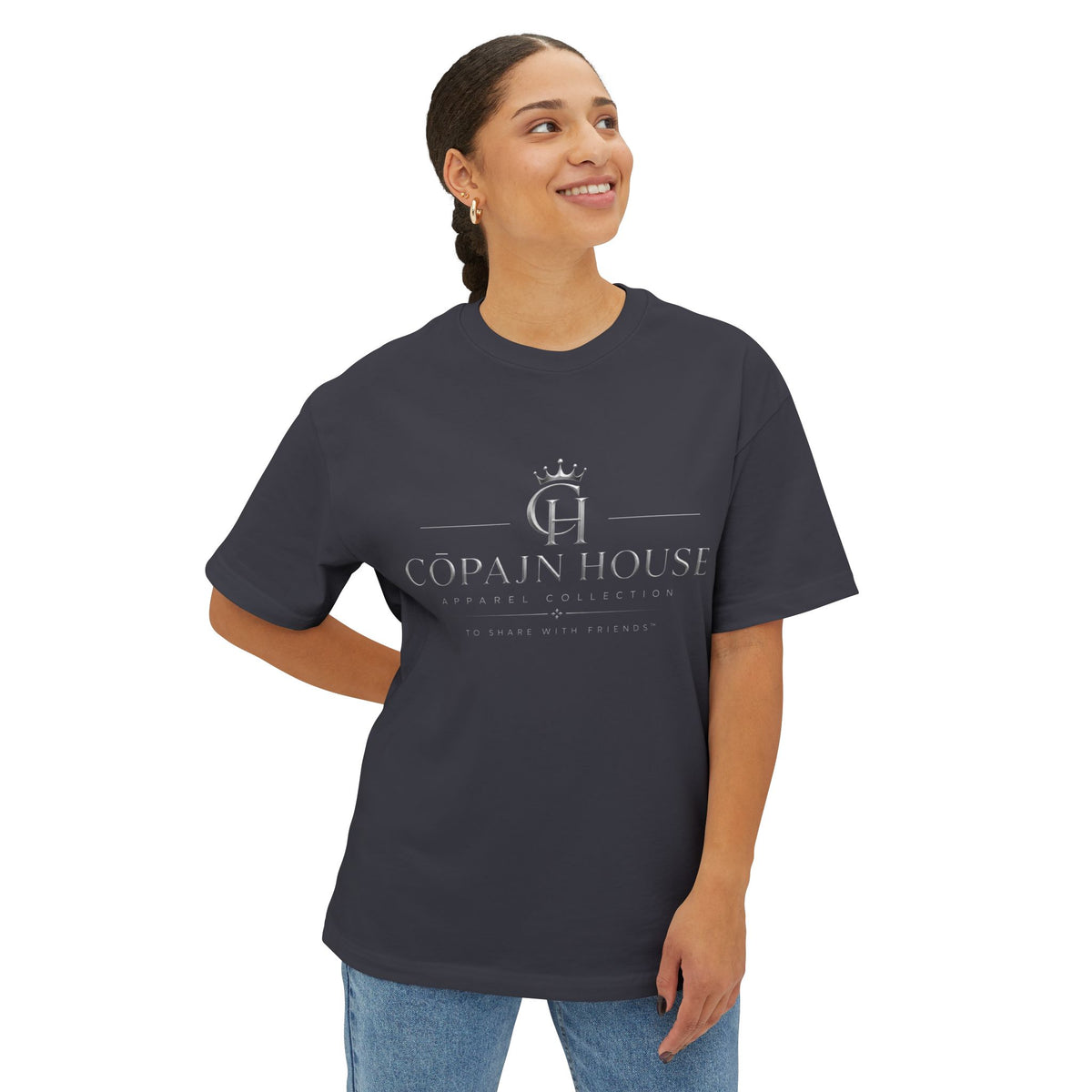 CopajN House Logo Tee — Oversized Boxy Graphic T-Shirt